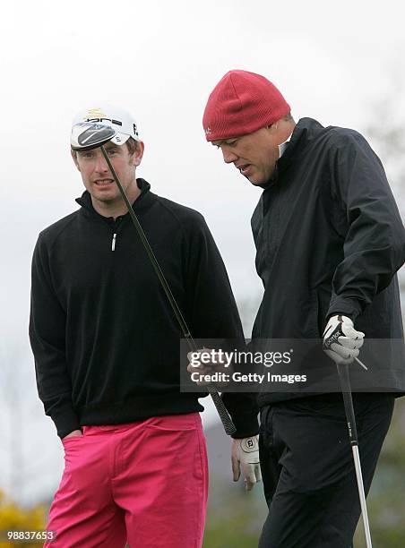 David Mortimer, on right, winner of the PGA Glenmuir Club Professional Irish Region Qualifier with second placed Donal Gleeson, at The Heritage Golf...