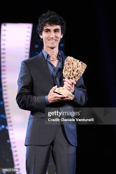 Luigi Fedele is awarded during the Nastri D'Argento Award Ceremony on June 30, 2018 in Taormina, Italy.