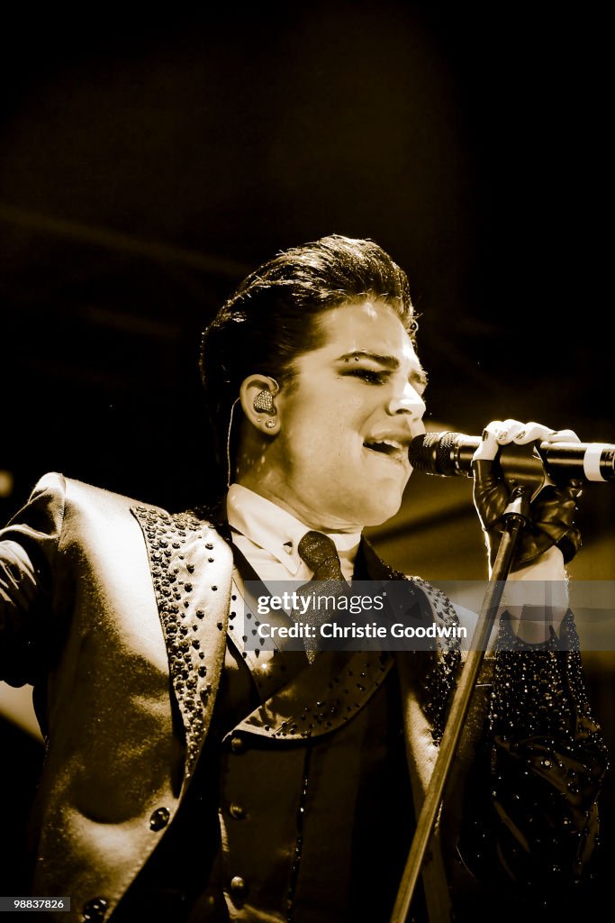 Adam Lambert Performs For Competition Winners