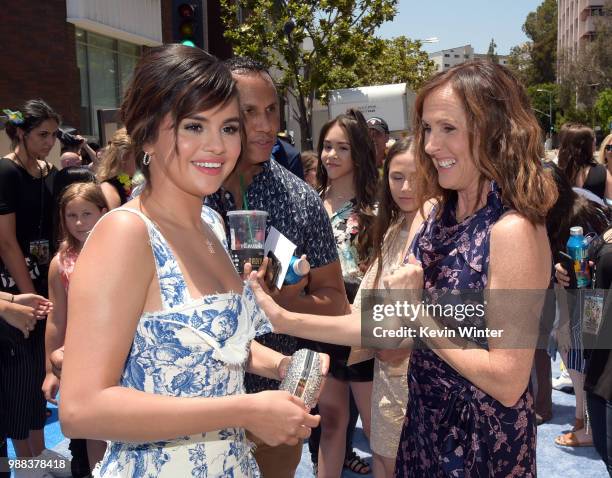 Selena Gomez and Molly Shannon attend the Columbia Pictures and Sony Pictures Animation's world premiere of 'Hotel Transylvania 3: Summer Vacation'...