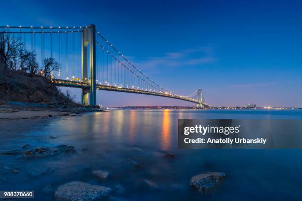 verrazano bridge - verrazano stock pictures, royalty-free photos & images