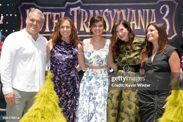 Director/writer Genndy Tartakovsky, Molly Shannon, Selena Gomez, Kathryn Hahn, and producer Michelle Murdocca attend the Columbia Pictures and Sony...