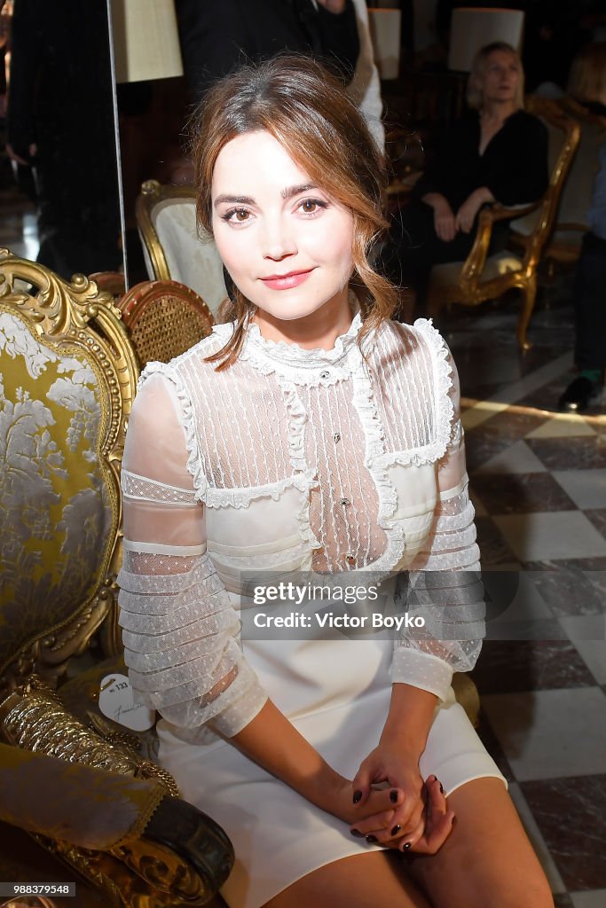Jenna Coleman attends Miu Miu 2019 Cruise Collection Show at Hotel