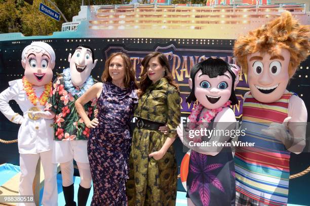 Molly Shannon and Kathryn Hahn attend the Columbia Pictures and Sony Pictures Animation's world premiere of 'Hotel Transylvania 3: Summer Vacation'...