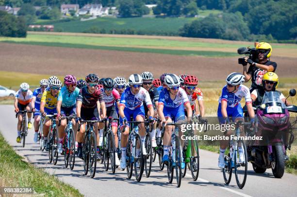 Pauline Ferrand Prevot of Canyon Ream Racing, Roxane Fournier, Charlotte Bravard and Greta Richioud of FDJ Nouvelle Aquitaine Futuroscope during the...