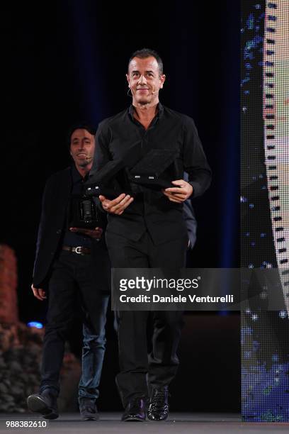 Matteo Garrone is awarded during the Nastri D'Argento Award Ceremony on June 30, 2018 in Taormina, Italy.
