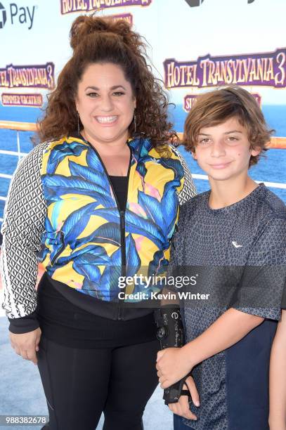 Marissa Jaret Winokur and Zev Isaac Miller attend the Columbia Pictures and Sony Pictures Animation's world premiere of 'Hotel Transylvania 3: Summer...