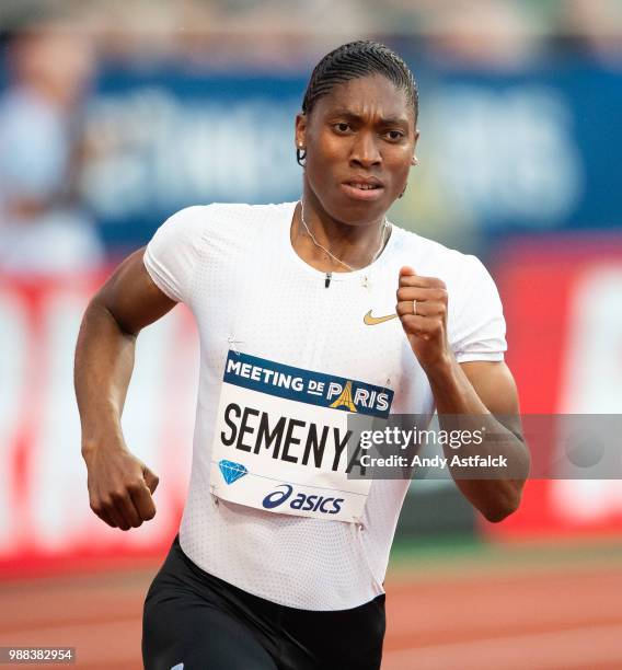 Caster Semenya of South Africa during the Women's 800m at the Meeting de Paris of the IAAF Diamond League 2018 on June 30, 2018 in Paris, France.