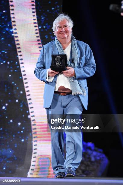 Luigi Abete is awarded during the Nastri D'Argento Award Ceremony on June 30, 2018 in Taormina, Italy.