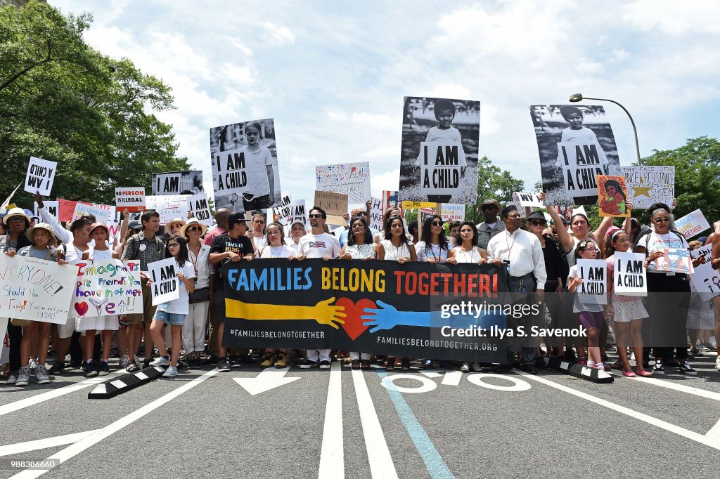 Families Belong Together Rally In Washington DC Sponsored By MoveOn, National Domestic Workers Alliance, And Hundreds Of Allies
