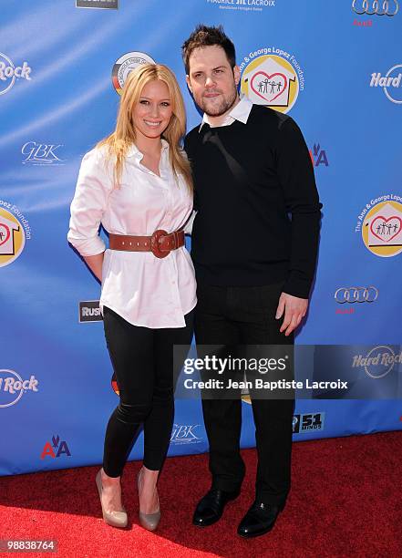 Hilary Duff and Mike Comrie attend the 3rd Annual George Lopez Golf Classic at Lakeside Golf Club on May 3, 2010 in Toluca Lake, California.