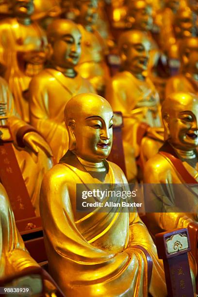 bhudda statues - longhua temple stock pictures, royalty-free photos & images