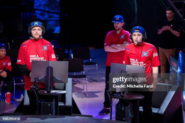 Lets Get It Ramo and JosephTheTruth of Pistons Gaming Team during the game against Raptors Uprising Gaming Club on JUNE 30, 2018 at the NBA 2K League...