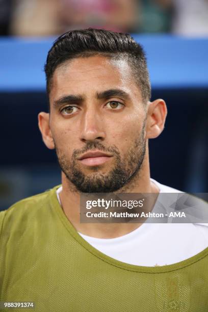 Jonathan Urretaviscaya of Uruguay looks on prior to the 2018 FIFA World Cup Russia Round of 16 match between Uruguay and Portugal at Fisht Stadium on...