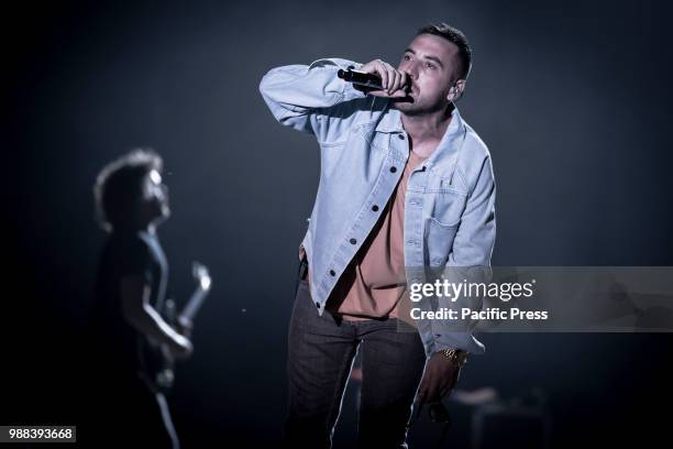 Silvano Albanese aka Coez, singer-songwriter and rapper Italiano in a concert long awaited in Naples at the Arena Flegrea at Noisy Naples Fest 2018.