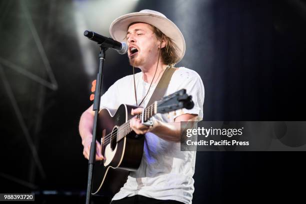 The American singer and song writer Josiah Leming performing live on stage at the Stupinigi Sonic Park festival in Stupinigi, near Torino, opening...