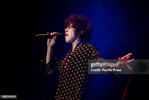 The American singer and song writer Laura Pergolizzi, better known under the stage name LP, performing live on stage at the Stupinigi Sonic Park...