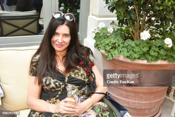 Designer Suna Moya attends the Bleu Comme Gris Childrenswear show At Hotel Ritz on June 30, 2018 in Paris, France.
