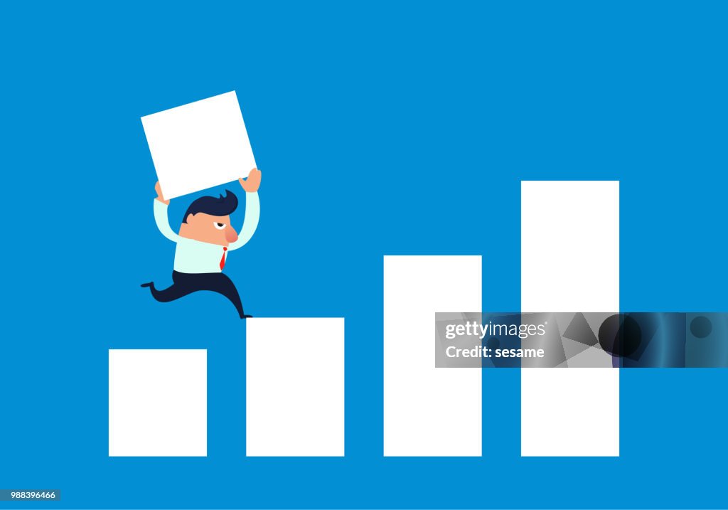 increasing bar graph photos and premium high res... Businessman Increases Bar Chart Height High-Res Vector Graphic - Getty ...