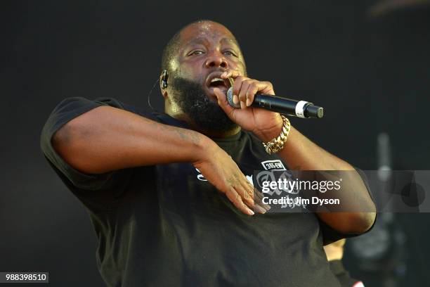 Killer Mike of Run The Jewels performs live on stage at Finsbury Park on June 30, 2018 in London, England.