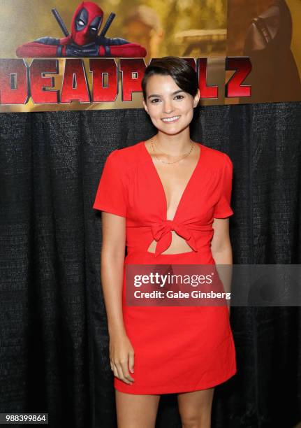 Actress Brianna Hildebrand attends the sixth annual Amazing Las Vegas Comic Con at the Las Vegas Convention Center on June 30, 2018 in Las Vegas,...