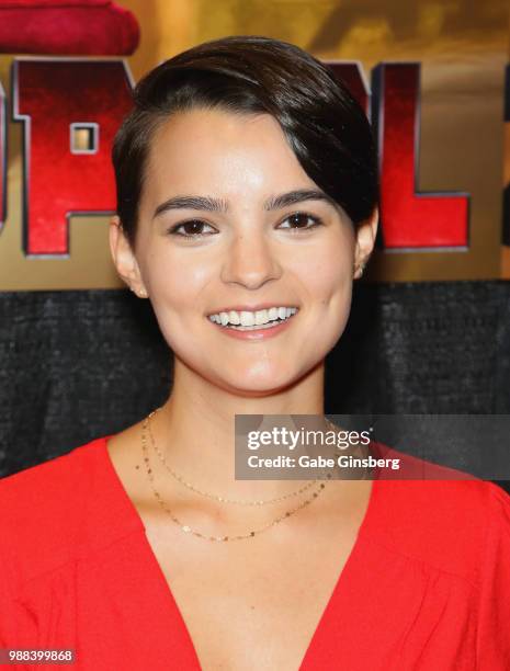 Actress Brianna Hildebrand attends the sixth annual Amazing Las Vegas Comic Con at the Las Vegas Convention Center on June 30, 2018 in Las Vegas,...