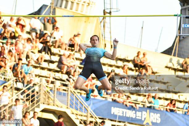 Renaud Lavillenie of France during the Pole Vault of the Meeting of Paris on June 30, 2018 in Paris, France.