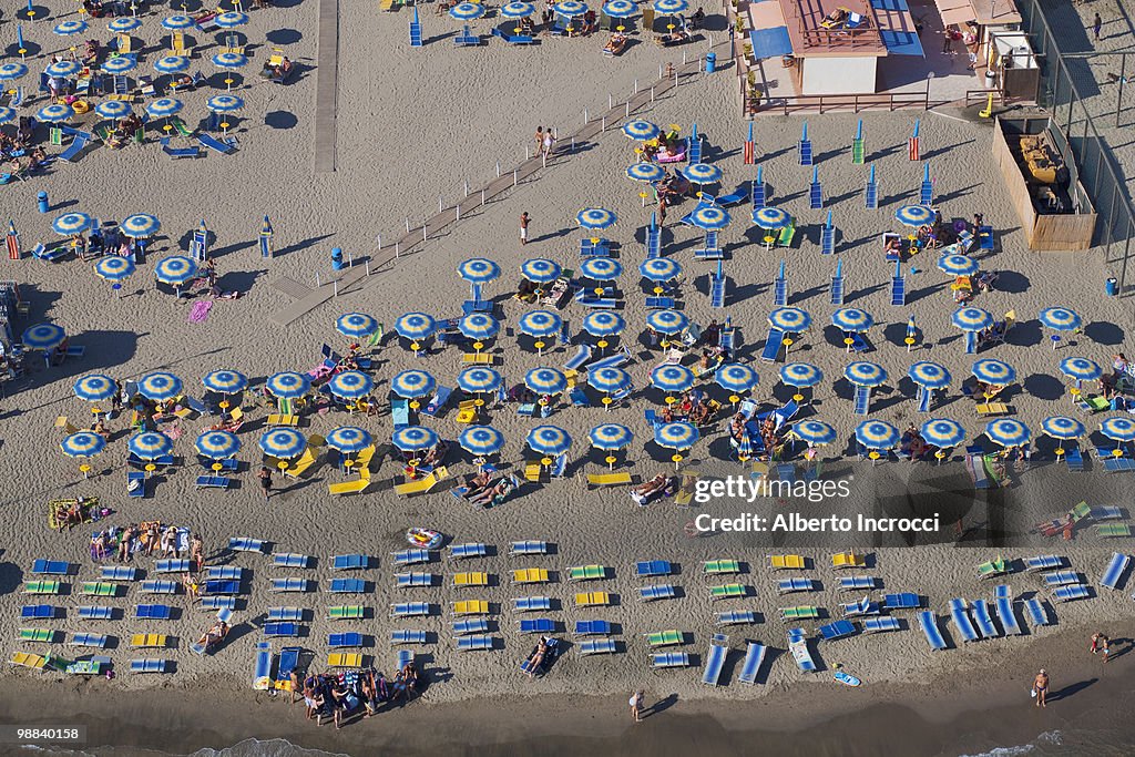 People On The Beach, Aerial View 