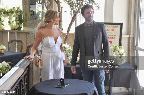 Stassi Schroeder and Beau Clark attend National OOTD Day x Stassi Schroeder at Pump on June 30, 2018 in West Hollywood, California.