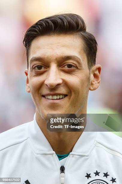 Mesut Oezil of Germany looks on prior to the 2018 FIFA World Cup Russia group F match between Korea Republic and Germany at Kazan Arena on June 27,...
