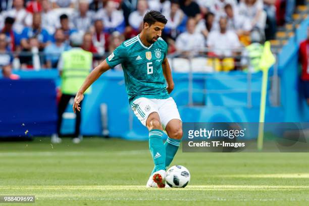 Sami Khedira of Germany controls the ball during the 2018 FIFA World Cup Russia group F match between Korea Republic and Germany at Kazan Arena on...