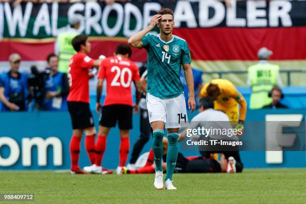 Leon Goretzka of Germany looks on during the 2018 FIFA World Cup Russia group F match between Korea Republic and Germany at Kazan Arena on June 27,...