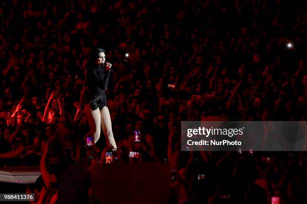 British singer Jessie J performs at the Rock in Rio Lisboa 2018 music festival in Lisbon, Portugal, on June 30, 2018.