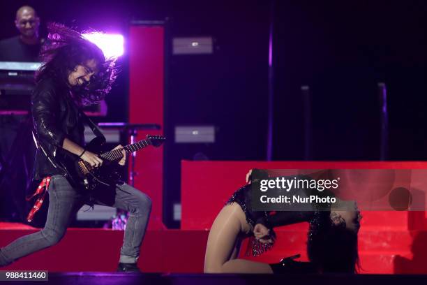 British singer Jessie J performs at the Rock in Rio Lisboa 2018 music festival in Lisbon, Portugal, on June 30, 2018.