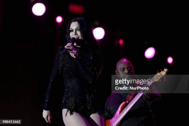 British singer Jessie J performs at the Rock in Rio Lisboa 2018 music festival in Lisbon, Portugal, on June 30, 2018.