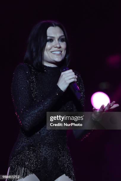 British singer Jessie J performs at the Rock in Rio Lisboa 2018 music festival in Lisbon, Portugal, on June 30, 2018.