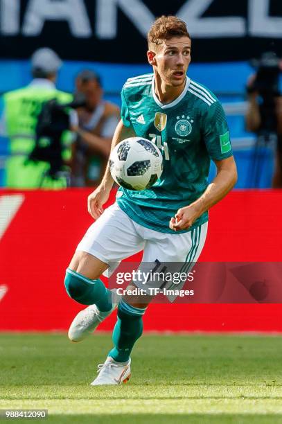 Leon Goretzka of Germany controls the ball during the 2018 FIFA World Cup Russia group F match between Korea Republic and Germany at Kazan Arena on...