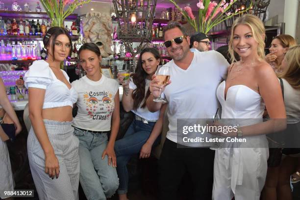 Lala Kent, Kristen Doute, Katie Maloney, guest and Stassi Schroeder attend National OOTD Day x Stassi Schroeder at Pump on June 30, 2018 in West...