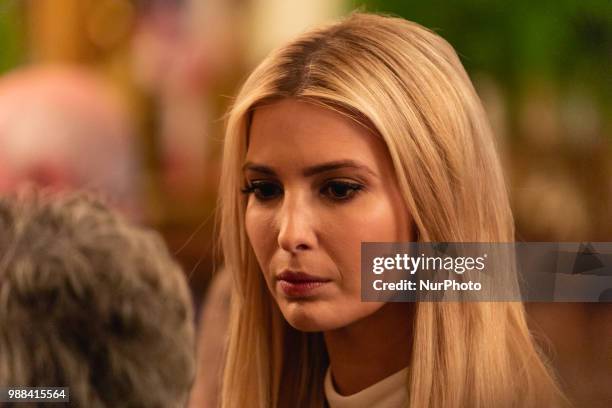 Ivanka Trump, daughter and assistant to U.S. President Donald Trump, attends his event celebrating the Republican tax cut plan in the East Room of...