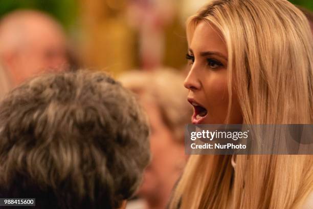 Ivanka Trump, daughter and assistant to U.S. President Donald Trump, attends his event celebrating the Republican tax cut plan in the East Room of...