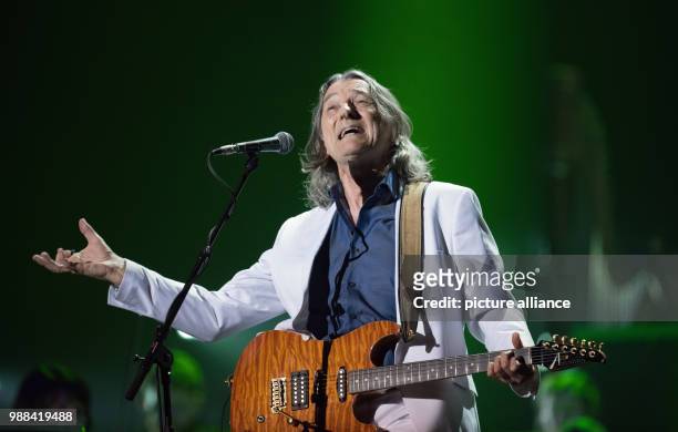 British musician Roger Hodgson performs on stage during the 'Night Of The Proms' at the Barclaycard Arena venue in Hamburg, Germany, 1 December 2017....