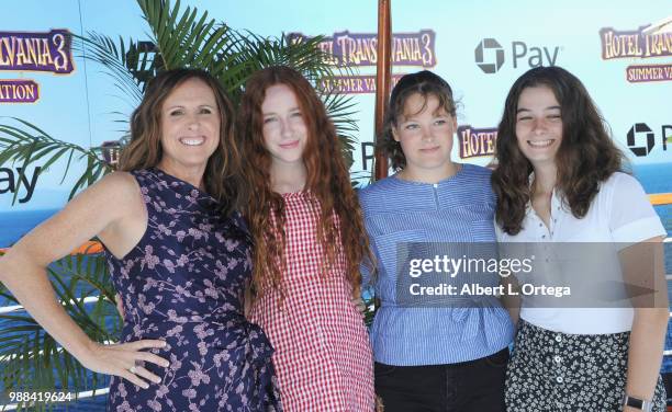 Actress Molly Shannon with daughter Stella Shannon Chesnut and friends arrive for Columbia Pictures And Sony Pictures Animation's World Premiere Of...