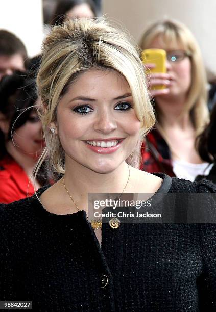 Presenter Holly Willoughby arrives at the Sweet Charity press night at the Theatre Royal on May 4, 2010 in London, England.