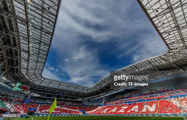 The stadium is seen from the inside prior to the 2018 FIFA World Cup Russia group F match between Korea Republic and Germany at Kazan Arena on June...