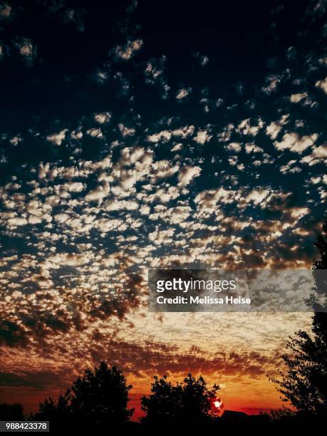 cotton ball sky - melissa dawn foto e immagini stock