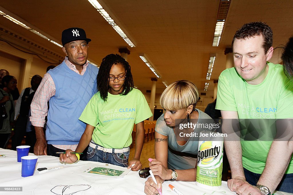 Bounty, Mary J Blige & Russell Simmons Team Up to "Make a Clean Difference"