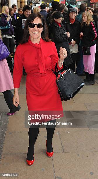 Arlene Phillips attends the press night for 'Sweet Charity' at Theatre Royal on May 4, 2010 in London, England.