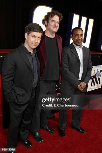 Chris Parnell, Matt Besser and Tim Meadows at the Los Angeles premiere of "Walk Hard" at Grauman's Chinese Theatre on December 12, 2007 in Hollywood,...