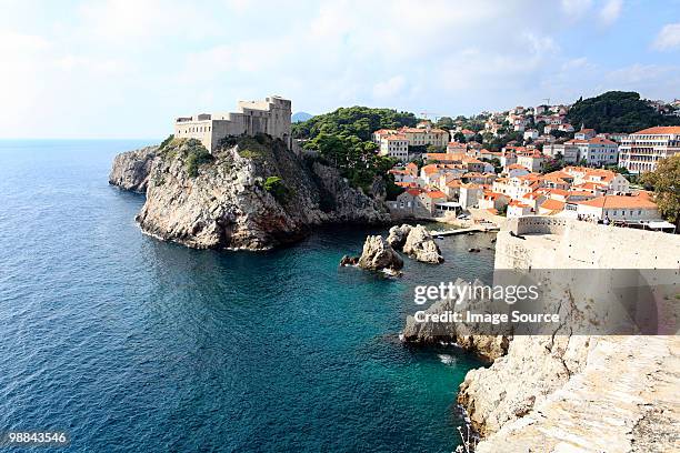 lovrijenac fortress dubrovnik - croatian culture stock pictures, royalty-free photos & images