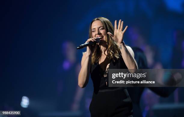 British singer Melanie Chisholm performing on stage during the 'Night Of The Proms' at the Barclaycard Arena in Hamburg, Germany, 1 December 2017....